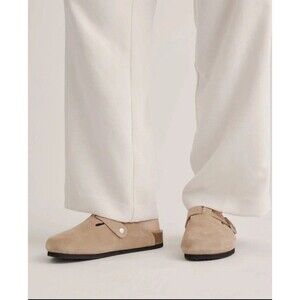 Quince Water Repellent Suede Clog Mule Dune Women’s 6 Comfort Slip On Sandals